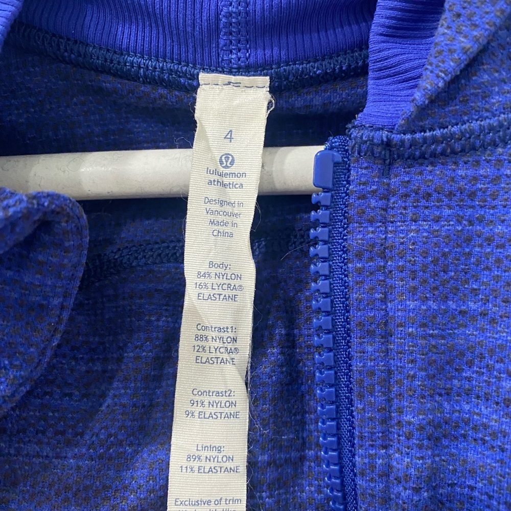 Lululemon Blue Zip-Up Hoodie - Picture 4 of 4